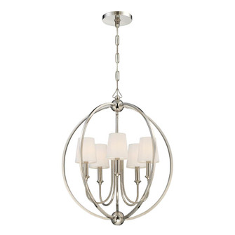 Libby Langdon Sylvan 5 Light Polished Nickel Chandelier (205|2247-PN)