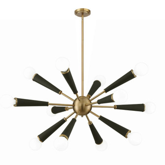 Zodiac 34'' Aged Brass Chandelier (205|3812-AG)