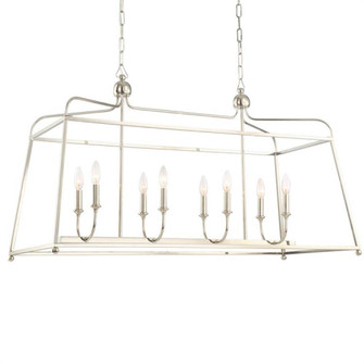 Libby Langdon Sylvan 8 Light Polished Nickel Chandelier (205|2249-PN_NOSHADE)