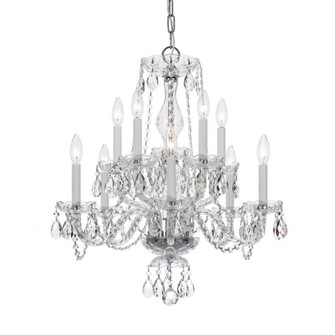Traditional Crystal 10 Light Clear Crystal Polished Chrome Chandelier (205|5080-CH-CL-MWP)