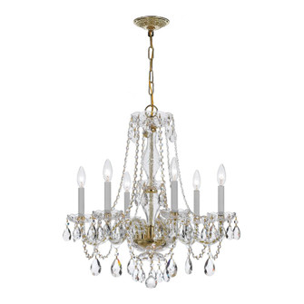 Traditional Crystal 23'' Swarovski Spectra Crystal Polished Brass Chandelier (205|5086-PB-CL-SAQ)