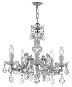 Maria Theresa 5 Light Swarovski Strass Crystal Polished Chrome Chandelier (205|4376-CH-CL-S)