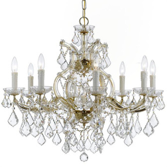 Maria Theresa 9 Light Swarovski Strass Crystal Gold Chandelier (205|4408-GD-CL-S)