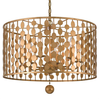 Layla 6 Light Antique Gold Chandelier (205|546-GA)