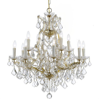 Maria Theresa 13 Light Clear Italian Crystal Gold Chandelier (205|4412-GD-CL-I)