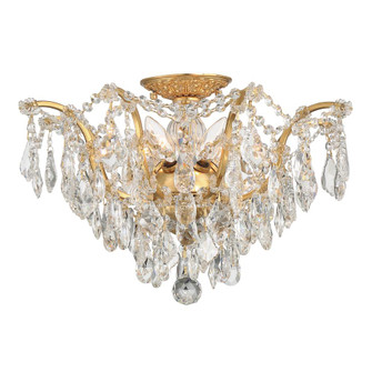 Filmore 19'' Swarovski Spectra Crystal Antique Gold Flush Mount (205|4457-GA-CL-SAQ)