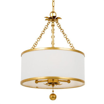 Broche 3 Light Antique Gold Mini Chandelier (205|513-GA)