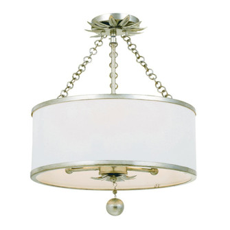Broche 14'' Antique Silver Semi Flush Mount (205|513-SA_CEILING)