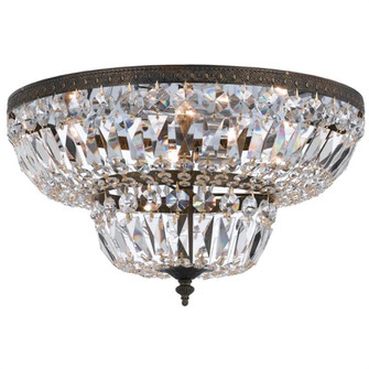 Crystorama 4 Light Spectra Crystal English Bronze Flush Mount (205|718-EB-CL-SAQ)