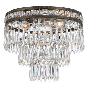 Mercer 12'' Hand Cut Crystal English Bronze Flush Mount (205|5260-EB-CL-MWP)