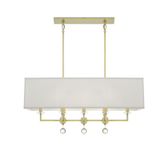 Paxton 38'' Aged Brass Linear Chandelier (205|8109-AG)