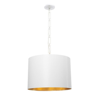 Brian Patrick Flynn Alston 20'' Matte White + Antique Gold Pendant (205|8686-MT-GA)
