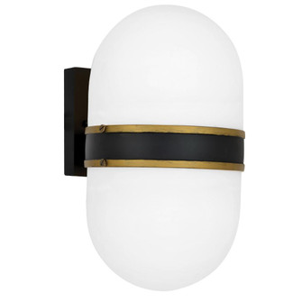 Brian Patrick Flynn Capsule 8'' Matte Black + Textured Gold Outdoor Sconce (205|CAP-8504-MK-TG)