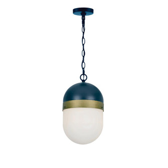 Brian Patrick Flynn Capsule 8'' Matte Black + Textured Gold Outdoor Pendant (205|CAP-8507-MK-TG)