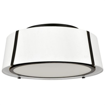 Fulton 3 Light Matte Black Semi Flush Mount (205|FUL-905-BK)