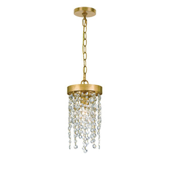 Winham 7'' Hand Cut Crystal Antique Gold Pendant (205|WIN-610-GA-CL-MWP)