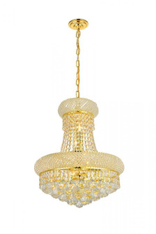 Primo 8 light Gold Pendant Clear Royal Cut Crystal (758|V1800D16G/RC)
