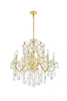 St. Francis 12 light Gold Chandelier Clear Royal Cut Crystal (758|V2015D28G/RC)