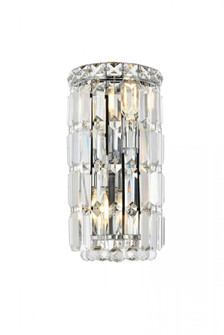Maxime 2 light Chrome Wall Sconce Clear Royal Cut Crystal (758|V2030W6C/RC)