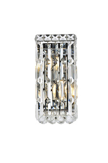 MaxIme 2 Light Chrome Wall Sconce Clear Royal Cut Crystal (758|V2032W6C/RC)