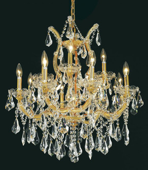 Maria Theresa 13 light Gold Chandelier Clear Royal Cut Crystal (758|2801D27G/RC)