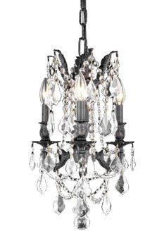 Rosalia 3 light Dark Bronze Pendant Clear Royal Cut Crystal (758|9203D13DB/RC)