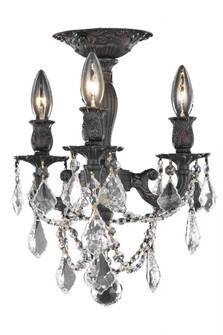 Rosalia 3 light Dark Bronze Flush Mount Clear Royal Cut Crystal (758|9203F13DB/RC)