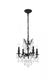 Rosalia 4 light Dark Bronze Pendant Clear Royal Cut Crystal (758|9204D17DB/RC)