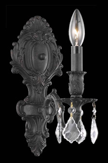 Monarch 1 light Dark Bronze Wall Sconce Clear Royal Cut Crystal (758|9601W5DB/RC)