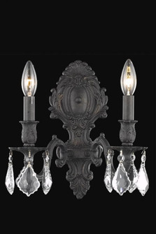 Monarch 2 light Dark Bronze Wall Sconce Clear Royal Cut Crystal (758|9602W10DB/RC)