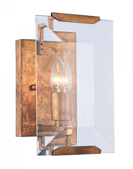 Monaco 1 light Golden Iron Wall Sconce Glass Crystal (758|1212W6GI)