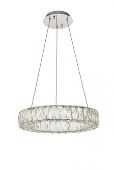 Monroe Integrated LED chip light Chrome Pendant Clear Royal Cut Crystal (758|3503D17C)