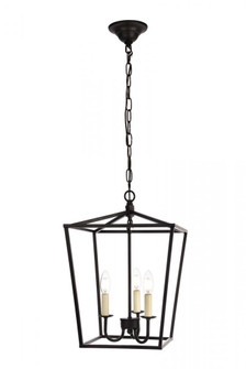 Maddox Collection Pendant D12.5 H18.25 Lt:3 Black Finish (758|LD6008D12BK)