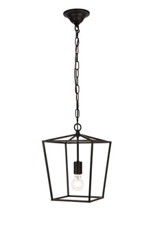 Maddox Collection Pendant D9.75 H14.5 Lt:1 Black Finish (758|LD6008D9BK)