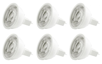 LED MR16 light bulb GU5.3 6.5W 12V LM500 3000K DIM 40 degree, CRI80, ETL, 25000HRS, LM500, DIMMABLE, (758|MR16LED103-6PK)