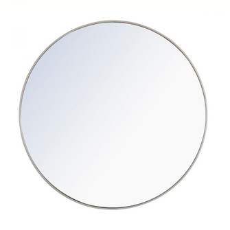 Metal frame Round Mirror 42 inch Silver finish (758|MR4046S)