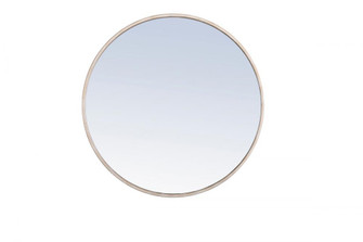 Metal frame Round Mirror 24 inch Silver finish (758|MR4033S)