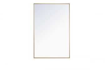 Metal frame Rectangle Mirror 28 inch Brass (758|MR4078BR)