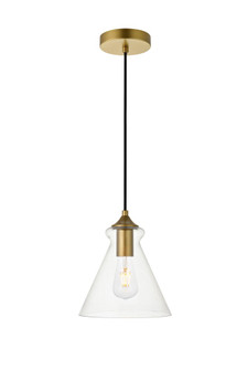 Destry 1 Light Brass Pendant with Clear Glass (758|LD2244BR)