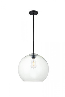 Baxter 1 Light Black Pendant With Clear Glass (758|LD2216BK)