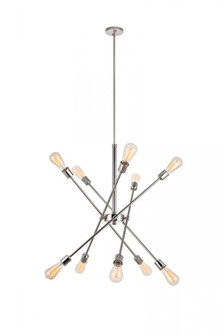 Axel 10 Lights polished Nickel Pendant (758|LD8018D28PN)