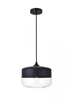 Ashwell 1 Light Black Pendant With Clear Glass (758|LD2243BK)