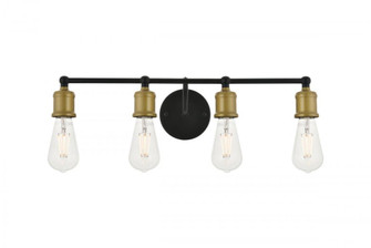 Serif 4 light brass and black Wall Sconce (758|LD4028W22BRB)