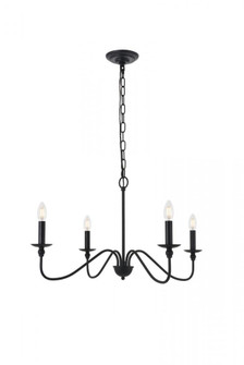 Rohan 4 light Matte Black Pendant (758|LD5006D30MB)