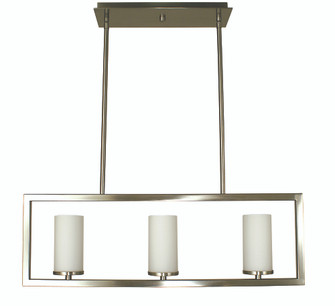 3-Light Brushed Nickel Theorem Island Chandelier (84|1193 BN)