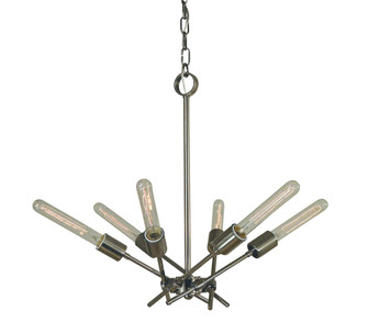 6-Light Satin Brass Quasar Chandelier (84|3076 SB)