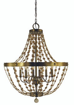 6-Light Antique Brass Naomi Chandelier (84|4486 AB)