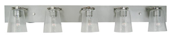 5-Light Satin Pewter/Polished Nickel/Clear Seedy Glass Mercer Bath Sconce (84|4855 SP/PN/CS)