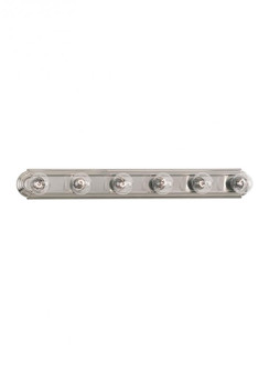 De-Lovely traditional 6-light indoor dimmable bath vanity wall sconce in brushed nickel silver finis (38|4702-962)