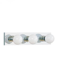 Center Stage traditional 3-light indoor dimmable bath vanity wall sconce in chrome silver finish (38|4737-05)